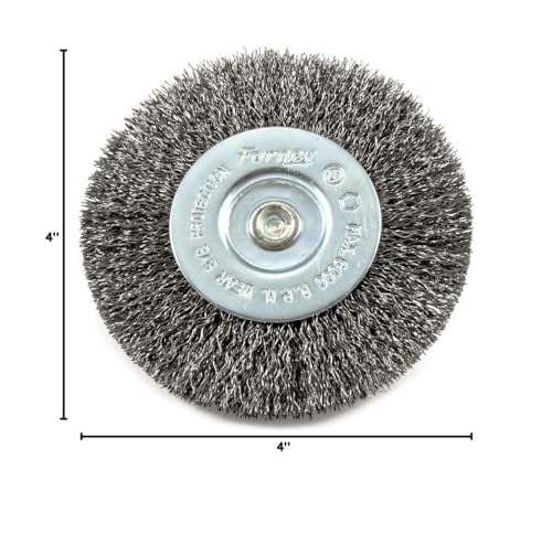 Forney 72739 Wire Wheel Brush, Coarse Crimped with 1/4-Inch Hex Shank, 4-Inch-by-.012-Inch - Image 4